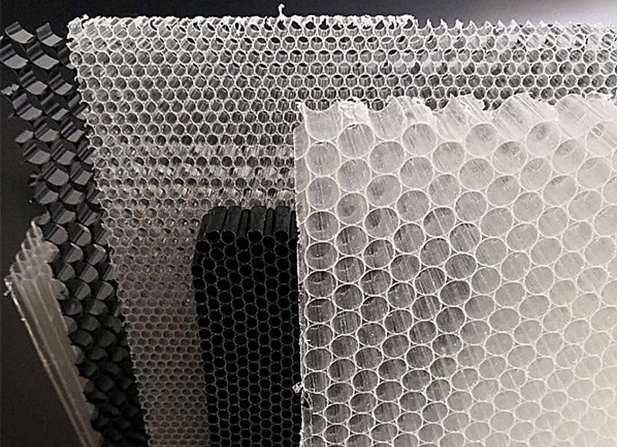 PC honeycomb core strips wind tunnel for air purifying and laminating